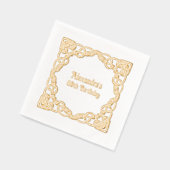 エレガントケルト結び目模様生誕祭パーティー 箔ナプキン (左)