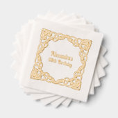 エレガントケルト結び目模様生誕祭パーティー 箔ナプキン (インサイチュ (積み重ね))