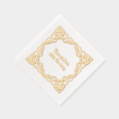 エレガントケルト結び目模様生誕祭パーティー 箔ナプキン (右)