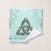 エレガントケルト結び目模様 バスタオルセット (ウォッシュタオル)