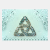 エレガントケルト結び目模様 ラッピングペーパーシート (正面3)