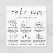 エレガントケーキミニマルポップ気に指示カード スクエア名刺 (正面)
