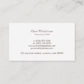 エレガントケータリングパーソナルシェフヴィンテージスプーン 名刺 (裏面)