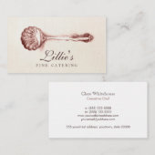 エレガントケータリングパーソナルシェフヴィンテージスプーン 名刺 (正面/裏面)