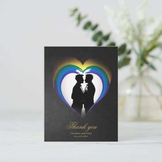 エレガントゲイシルエット。 サンキューカード (スタンド正面)