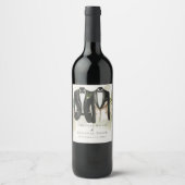 エレガントゲイ結婚のスーツを着た二室 ワインラベル (正面)