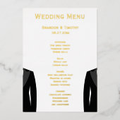 エレガントゲイ結婚の実在金箔メニューカード 箔招待状 (正面)