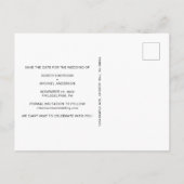 エレガントゲイ結婚のTuxedoの水色 案内ポストカード (裏面)