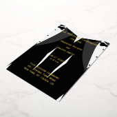 エレガントゲイ結婚式 プログラム実在ゴールドフォイル 箔招待状 (回転した状態)