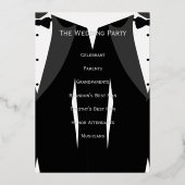 エレガントゲイ結婚式 プログラム実在ゴールドフォイル 箔招待状 (裏面)