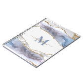 エレガントゲード瑪瑙モノグラムの金ゴールドグリッター注 ノートブック (左側)