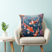 エレガントコイフィッシュブルー/オレンジ色のアクセント枕 クッション (椅子)