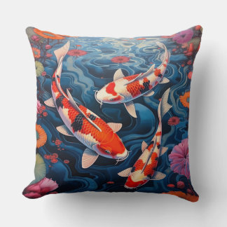 エレガントコイフィッシュブルー/オレンジ色のアクセント枕 クッション