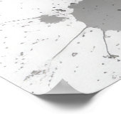 エレガントコイフィッシュポンドブラックストロークフラットイラストレティ ポスター (角)