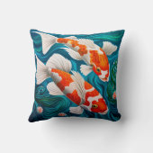 エレガントコイ魚デザイン クッション (裏面)