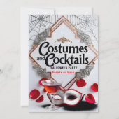 エレガントコスチュームとカクテルハローウィンパーティ 招待状 (正面)