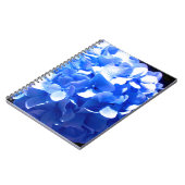 エレガントコバルトブルーフローラエレガントアジサイ ノートブック (左側)