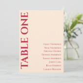 エレガントコンテンポラリーなウェディングテーブルの座席表 (スタンド正面)