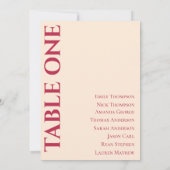 エレガントコンテンポラリーなウェディングテーブルの座席表 (裏面)