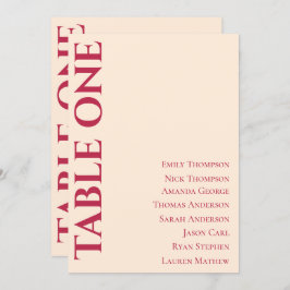 エレガントコンテンポラリーなウェディングテーブルの座席表