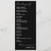 エレガントコンテンポラリーシンプルタイポグラフィブラック プログラム (裏面)