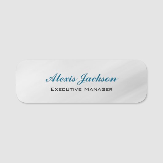 エレガントコンテンポラリーモダンスタイルグレー背景 名札 (正面)