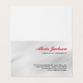 エレガントコンテンポラリーモダンスタイルグレー赤 名刺 (外部フラット)