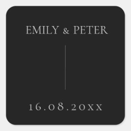 エレガントコンテンポラリーモダンミニマ結婚リスト スクエアシール