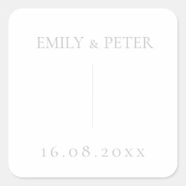 エレガントコンテンポラリーモダンミニマ結婚リスト スクエアシール