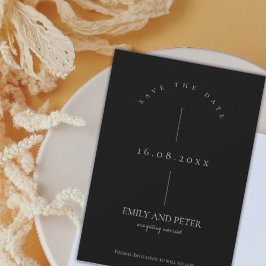 エレガントコンテンポラリーモダンミニマ結婚リスト セーブザデート