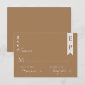エレガントコンテンポラリーモダンミニマ結婚リストRS 出欠カード (正面/裏面)