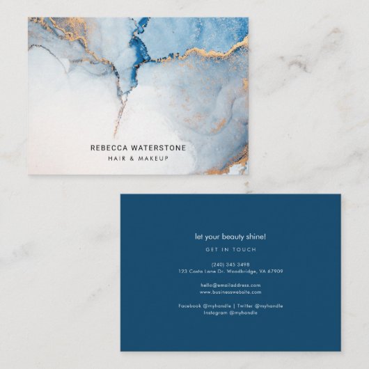 エレガントコンテンポラリー美しいカスタム 名刺 (正面/裏面)