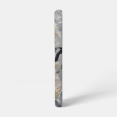 「エレガントコントラスト：白黒の蝶 SAMSUNG GALAXYケース (左側面)