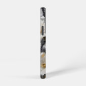 「エレガントコントラスト：白黒の蝶 SAMSUNG GALAXYケース (右側面)