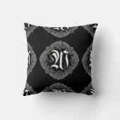 エレガントゴシックイニシャルW装飾用クッション クッション (裏面)