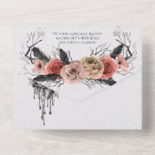 エレガントゴシッククイーンのミラーハートウェディング オールインワン招待状 (裏面)