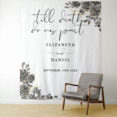 エレガントゴシックバラフローラ結婚のフォトプロップ タペストリー (インサイチュ)