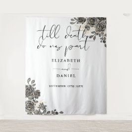 エレガントゴシックバラフローラ結婚のフォトプロップ タペストリー