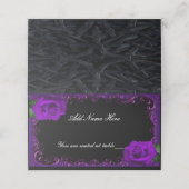 エレガントゴシックパープルバラテーブル座席表 プレイスカード (外部開封)