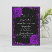 エレガントゴシックパープルバラリハーサルディナー 招待状 (スタンド正面)