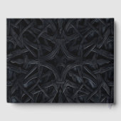 エレガントゴシックパープルバラ結婚ズゲストブック ゲストブック (裏面)