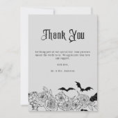 エレガントゴシックフローラグ結婚レイの写真 サンキューカード (正面)