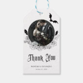 エレガントゴシックフローラ結婚写真 ギフトタグ (正面)