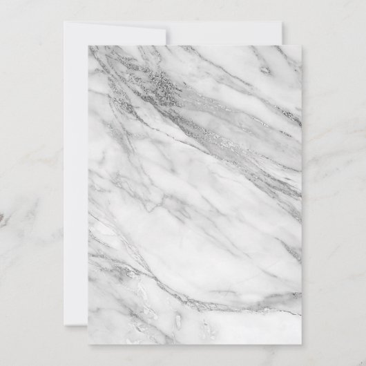 エレガントゴシックブラックフローラ結婚ズ 招待状 (裏面)