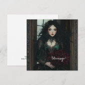エレガントゴシックレディ with ポインセチア カード (正面/裏面)