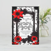 エレガントゴシック体の骨組み結婚は 招待状 (スタンド正面)