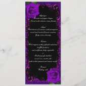 エレガントゴシック紫バラ結婚のメニュー メニュー (正面)