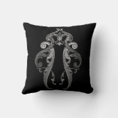 エレガントゴシック華美デザイン（バージョン2）ピロー クッション (裏面)
