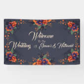 エレガントゴシック3Dフローラ結婚のバナー 横断幕 (横)