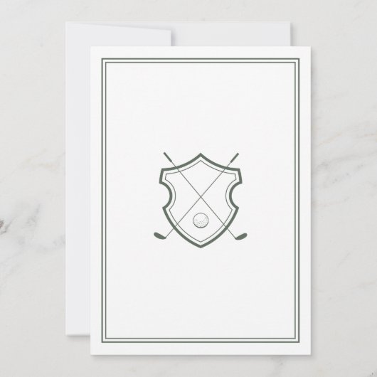 エレガントゴルフ退職パーティの招待状 招待状 (裏面)